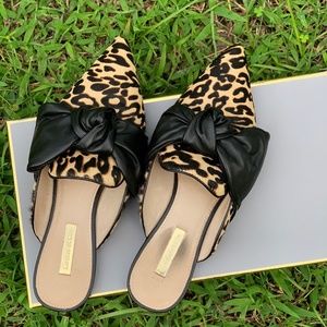 Leather & Leopard Mules